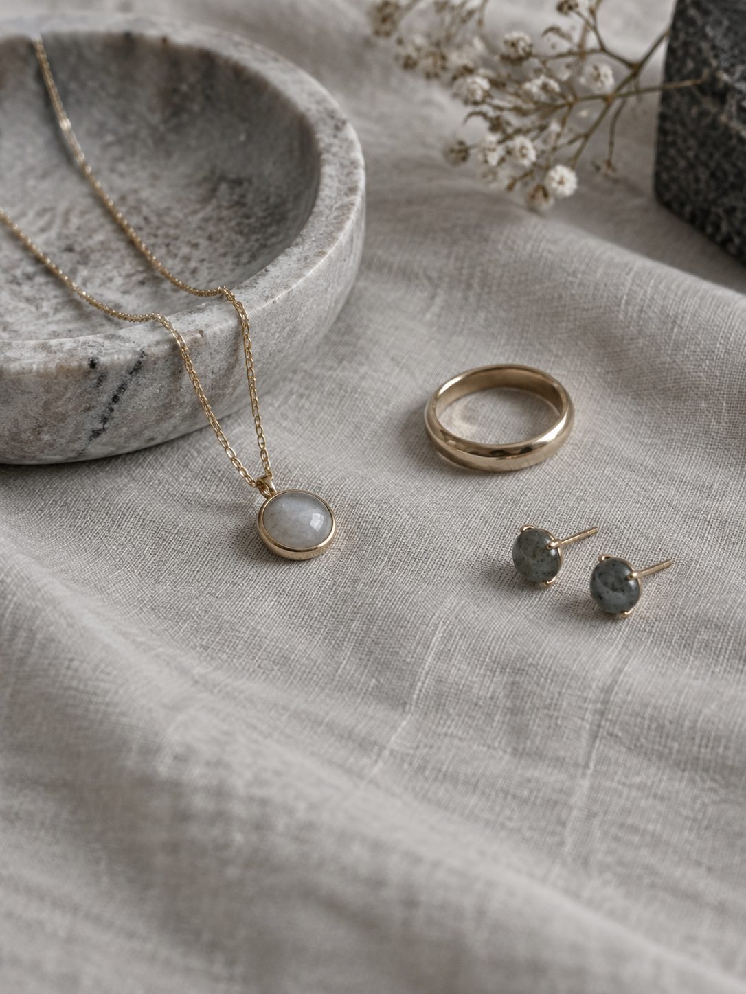 A small piece worn close