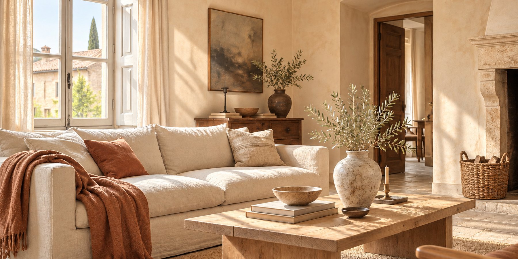 A limestone living room with linen seating and sunlightslide_1