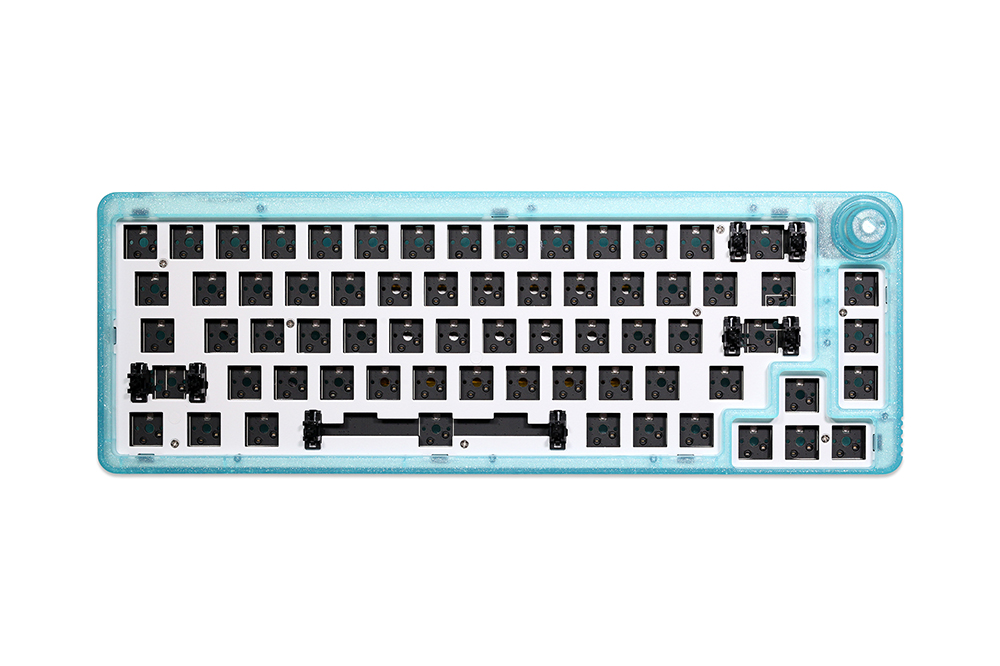 HOMOO KF068 3 Mode Wireless 65% Knob Mechanical Keyboard kit Black