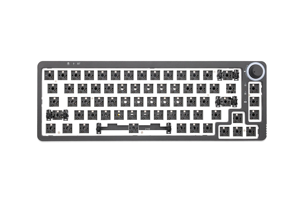 HOMOO KF068 3 Mode Wireless 65% Knob Mechanical Keyboard kit Black