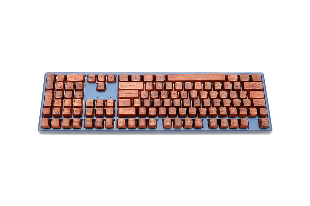 KPREPUBLIC LOOP 104 Wooden Keycaps Wood OEM Profile Walnut