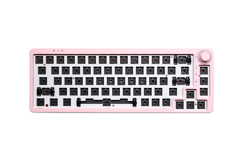 HOMOO KF068 3 Mode Wireless 65% Knob Mechanical Keyboard kit Black